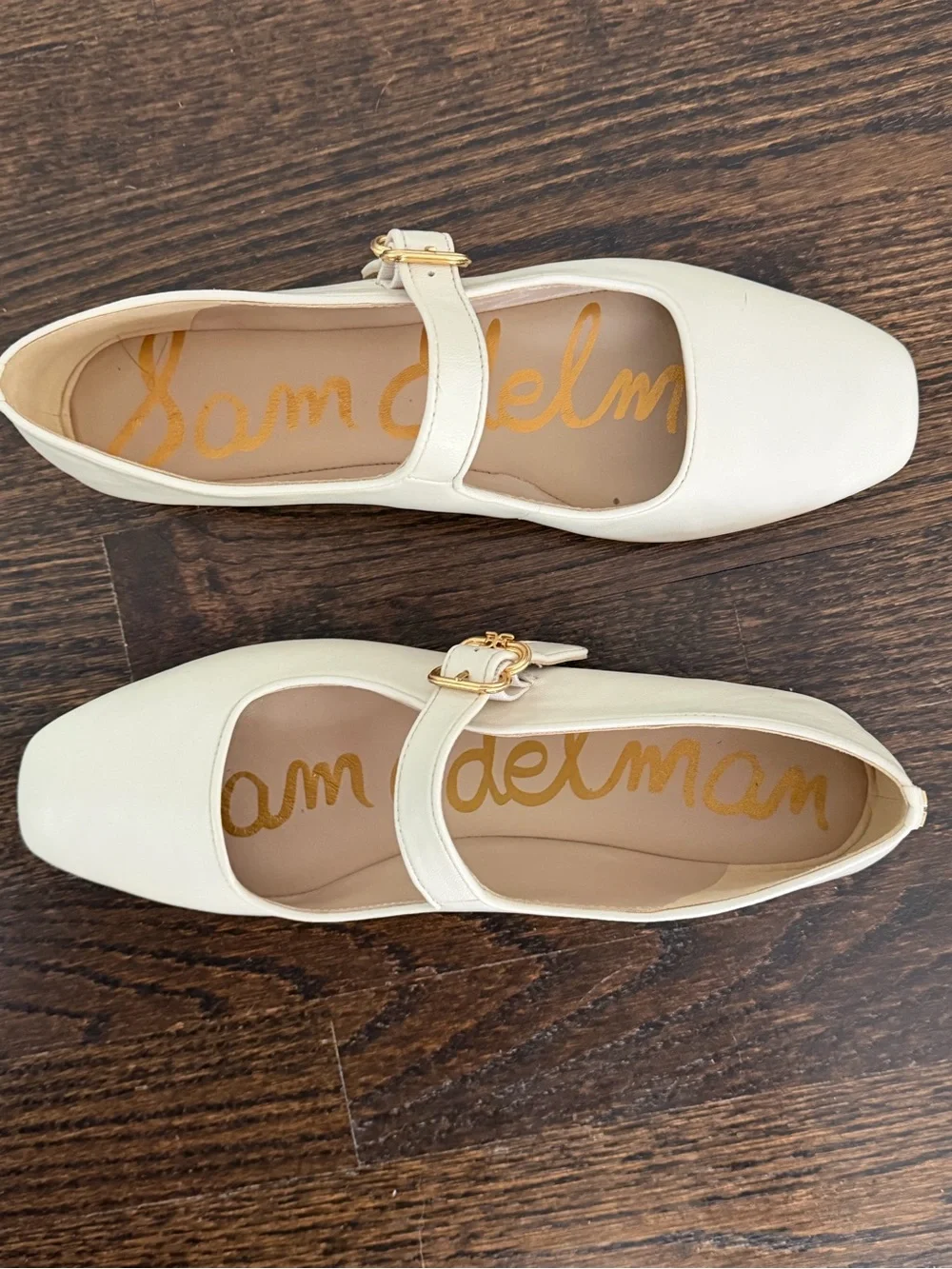 Sam Edelman Michaela Mary Jane Flats with Gold Buckles
